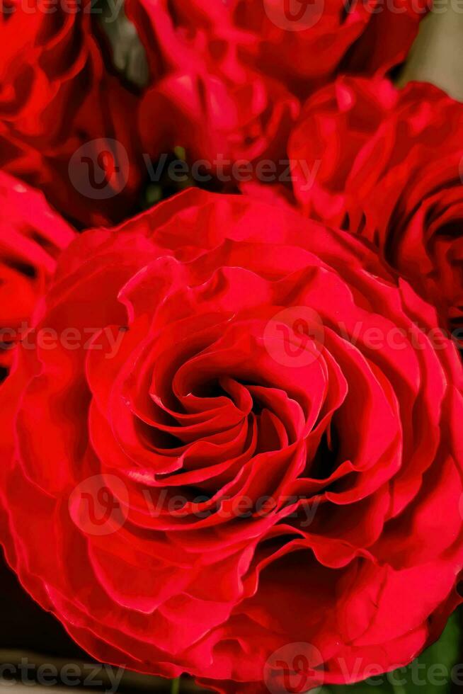 mazzo di rosso Rose. foto