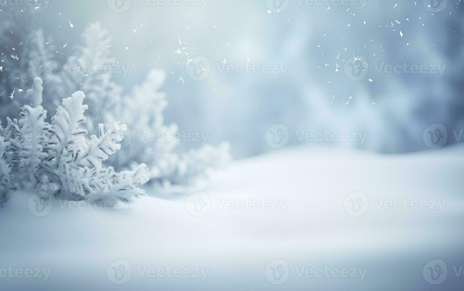 ai generato bellissimo neve sfondo per inverno Natale saluti bandiera foto