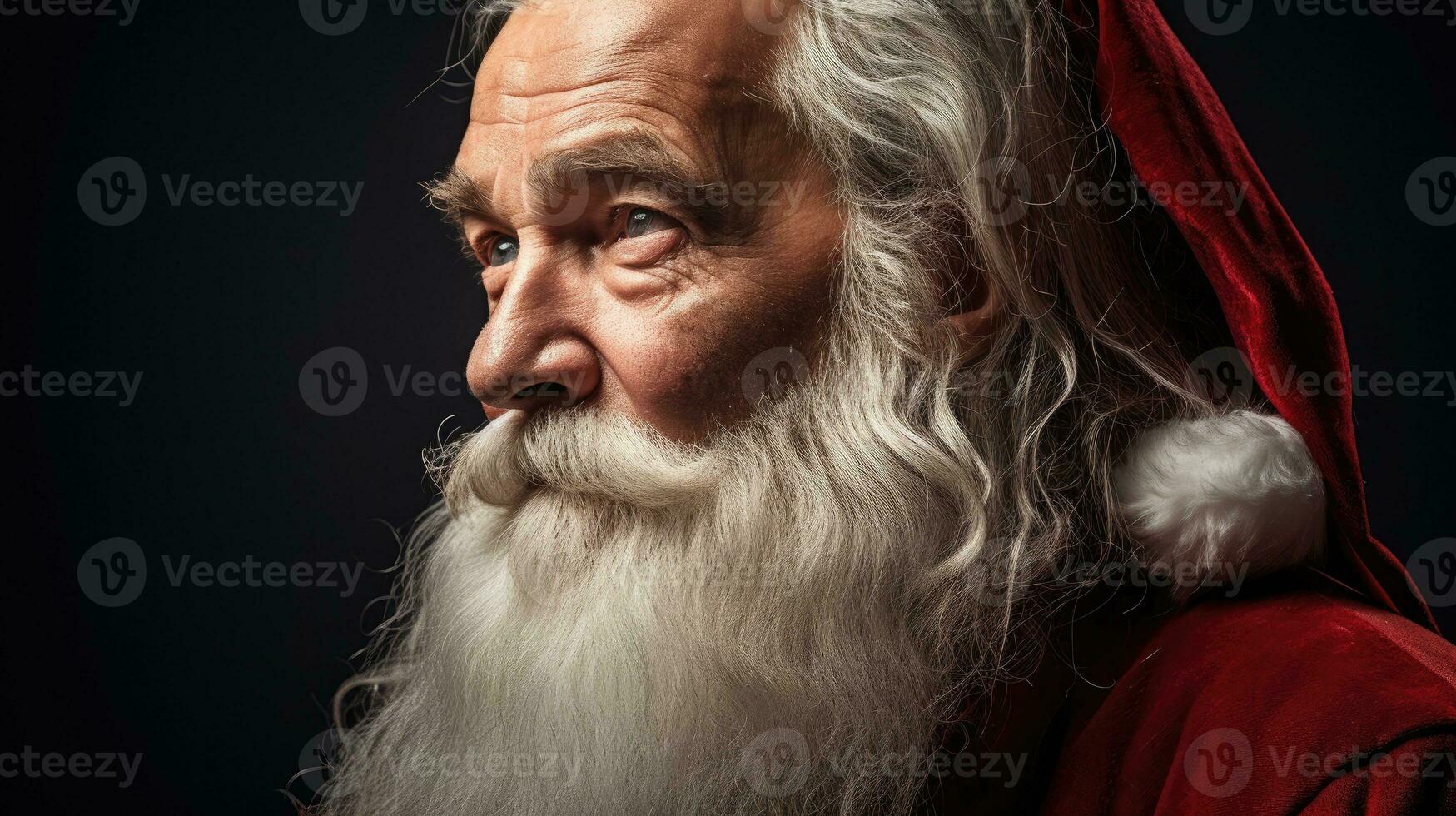 ai generato studio ritratto di Santa Claus foto