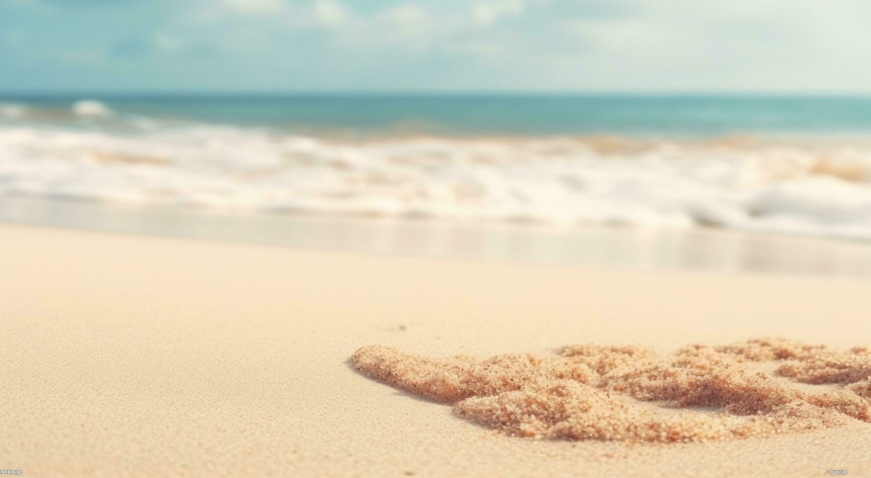 ai generato sabbia e sabbie spiaggia sfondo foto