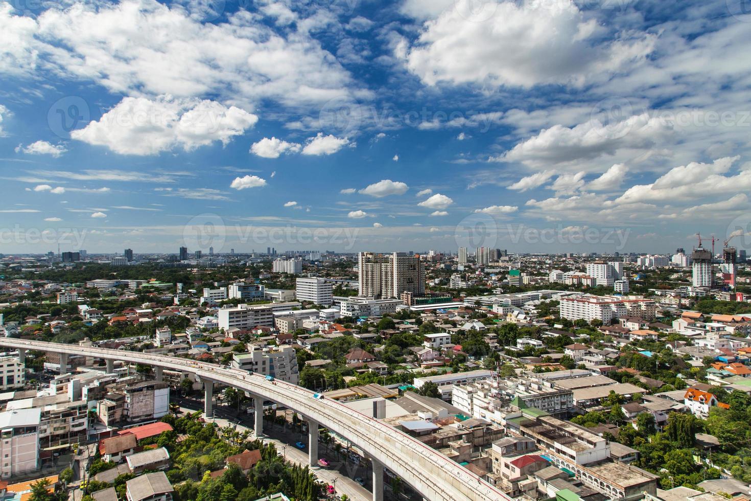 bangkok, thailandia veduta aerea con skyline foto