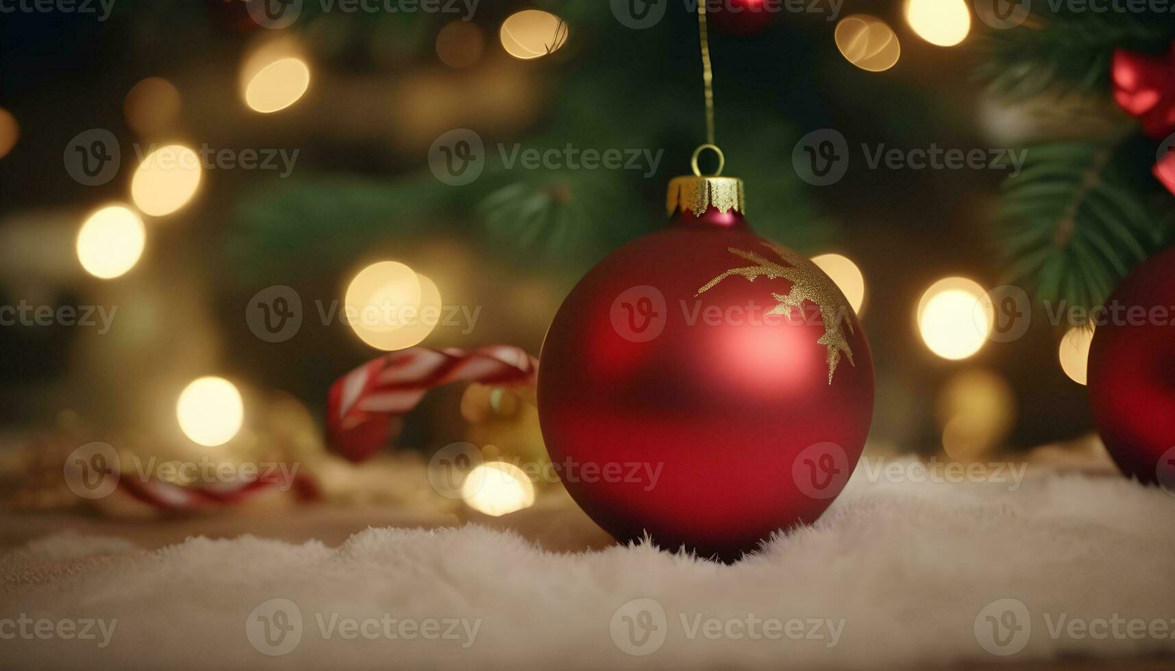 ai generato Natale sfondo con decorazioni per Natale composizione ai generato foto