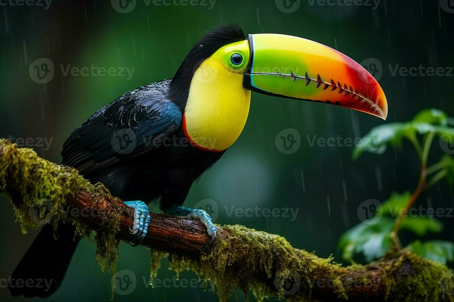 ai generato natura viaggio nel centrale America chiglia fatturato tucano nel panama foreste Paradiso ai generato foto