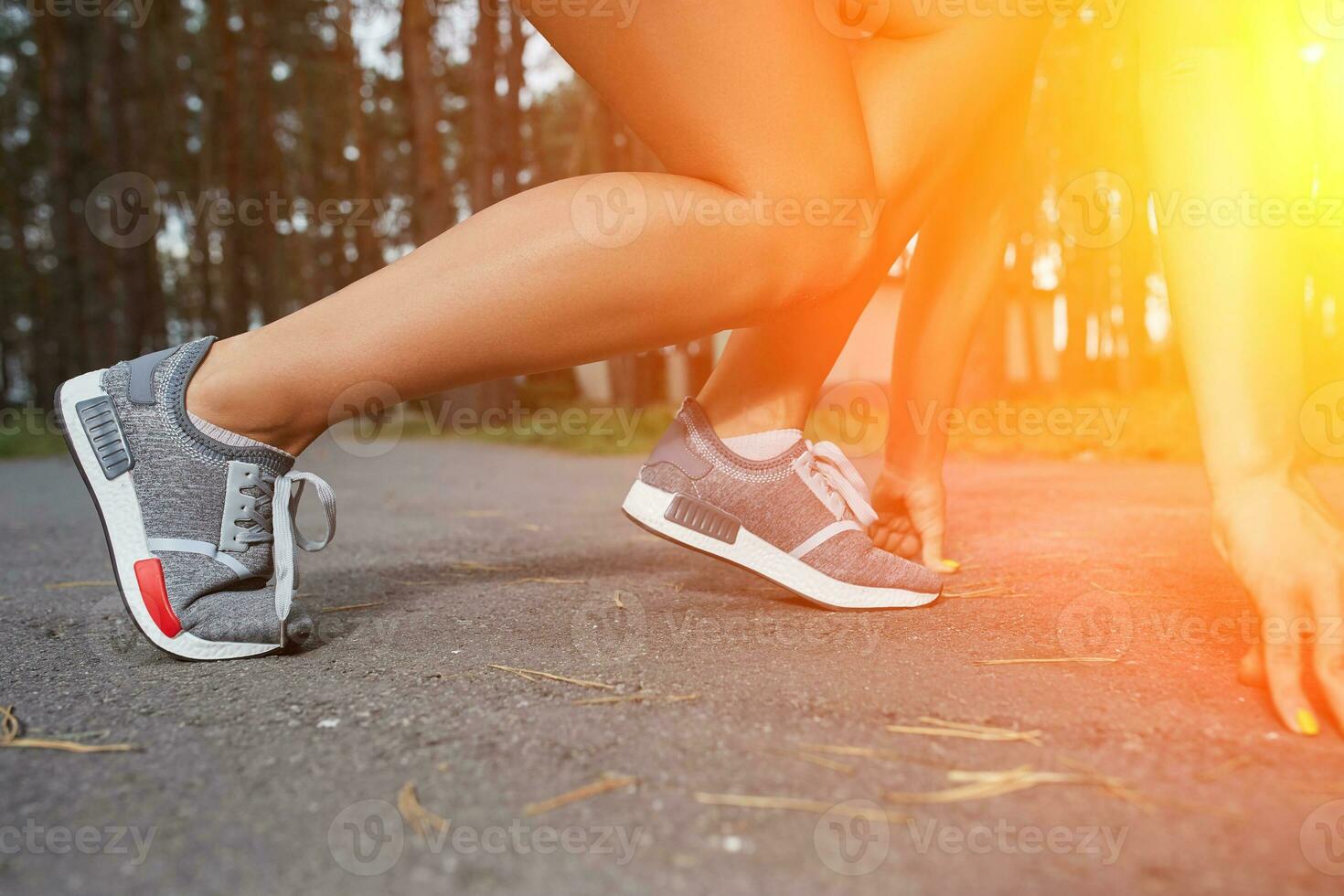 correre nel il foresta foto