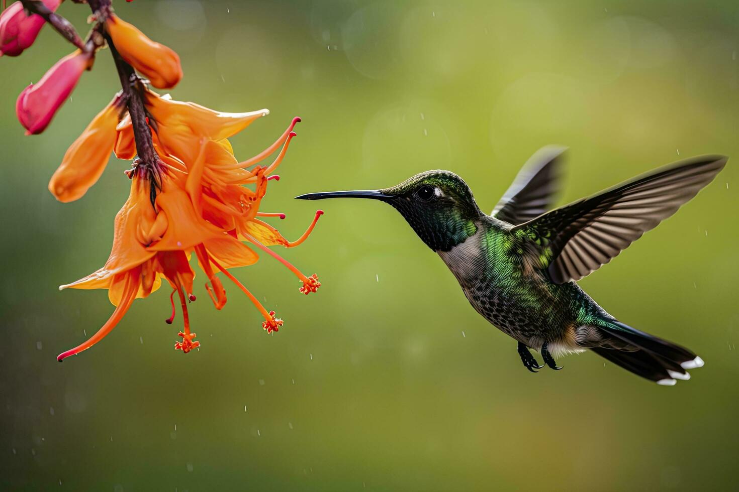 ai generato colibrì nel costa rica. ai generato. foto