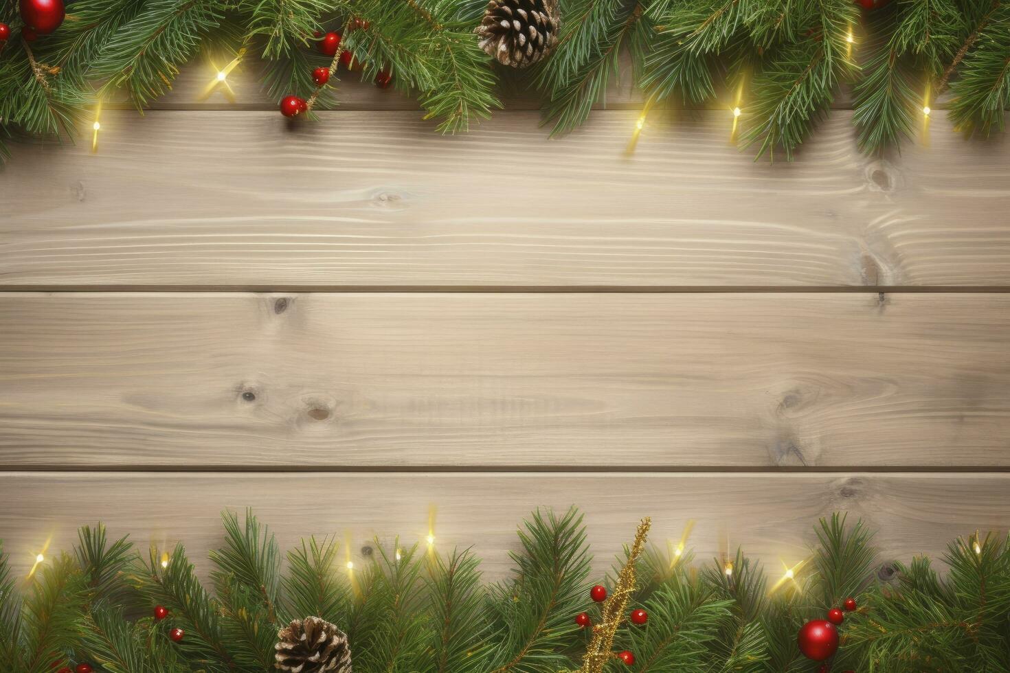 ai generato Natale e nuovo anno di legno sfondo. ai generato foto