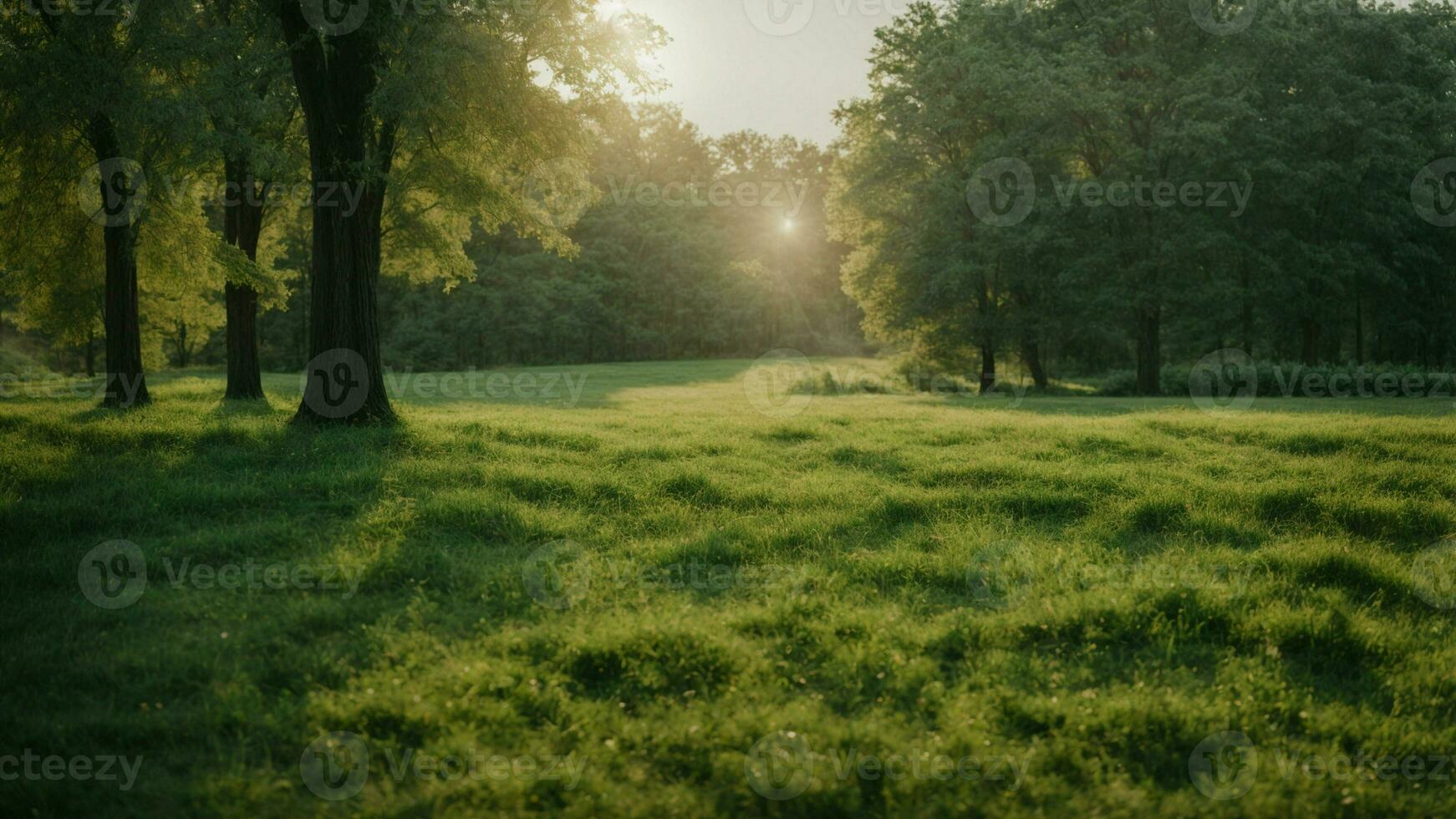 ai generato analizzare il urto di di stagione i cambiamenti su il verde, considerando fattori come come temperatura, precipitazione, e luce del sole. foto