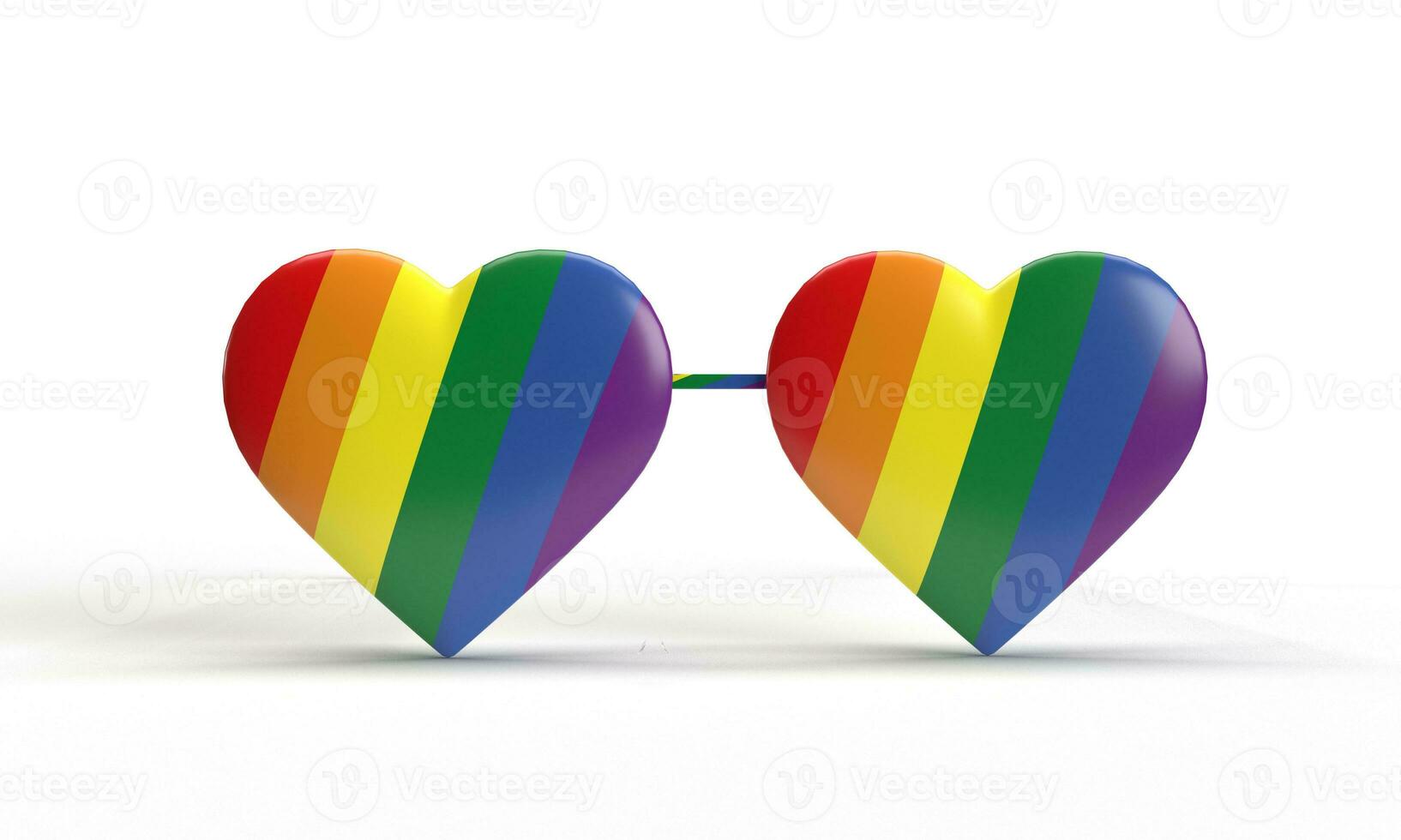 occhiali da sole amore cuore forma oggetto arcobaleno colorato moda retrò estate occhiali cartello simbolo contento San Valentino giorno 14 quattordici occhiali estate Vintage ▾ celebrazione LGBTQ orgoglio lesbica gay omosessuale foto