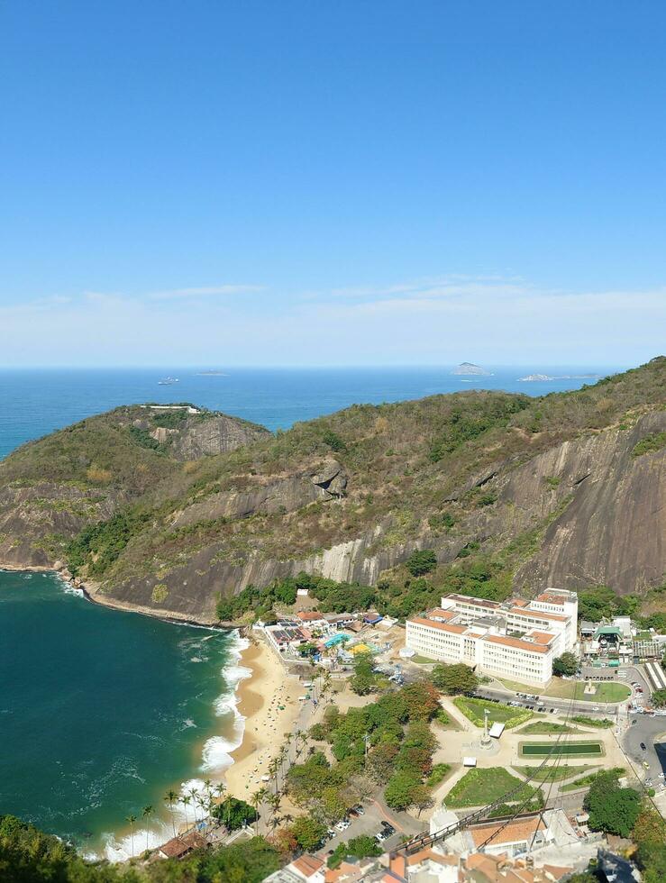 aereo Visualizza di rosso spiaggia nel rio de janeiro brasile foto