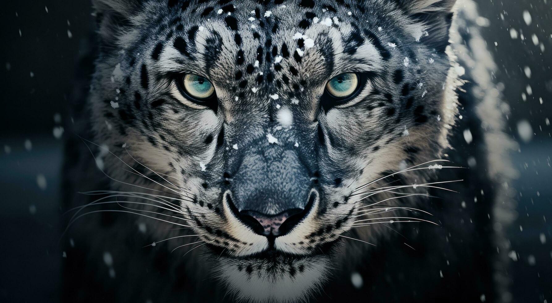 ai generato neve leopardo, Asia sfondi, foto