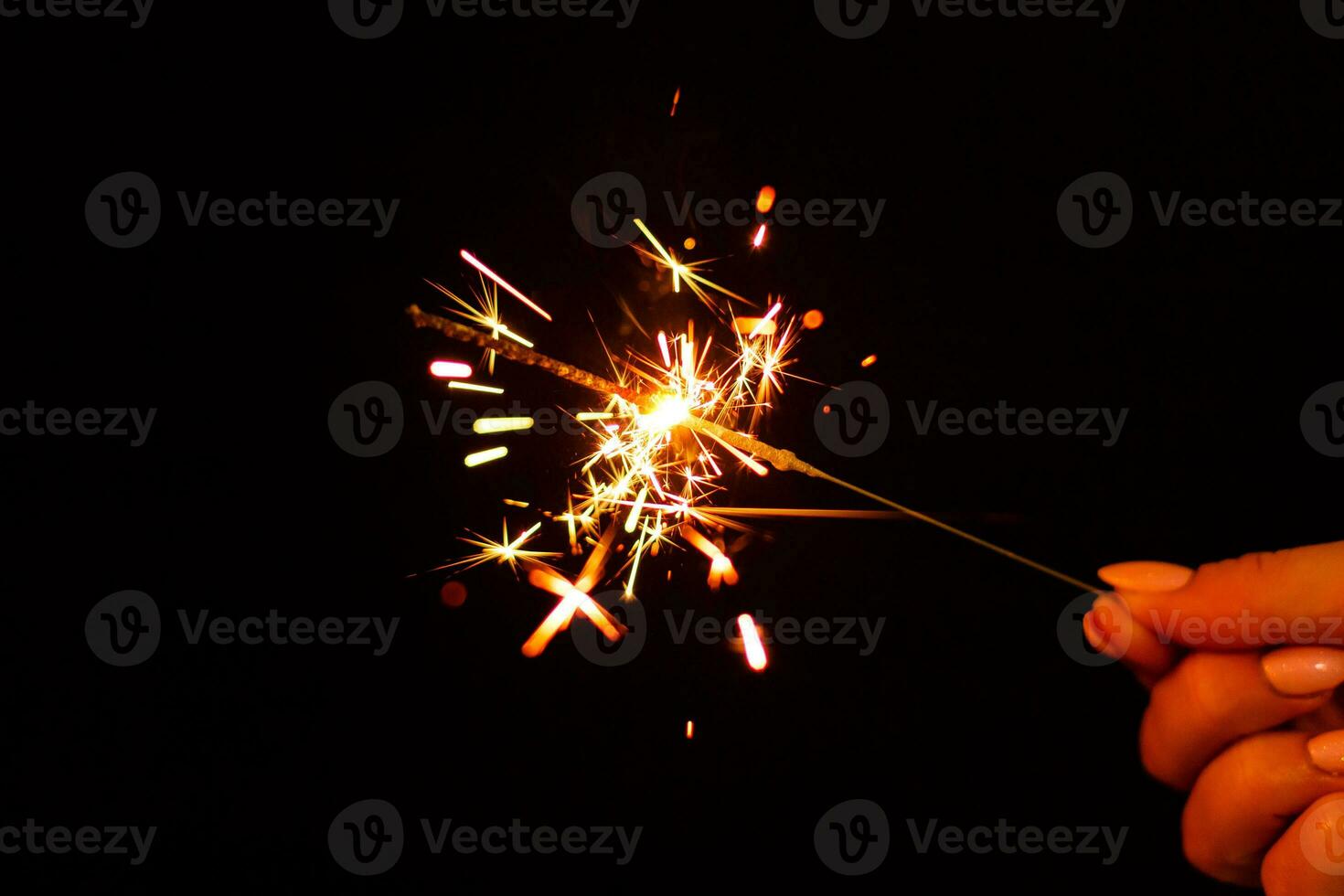 avvicinamento Visualizza di ardente sparkler foto