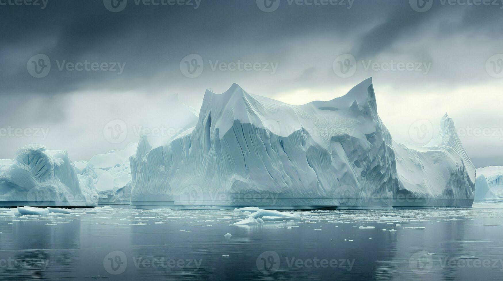 ai generato polare tabulare iceberg paesaggio foto