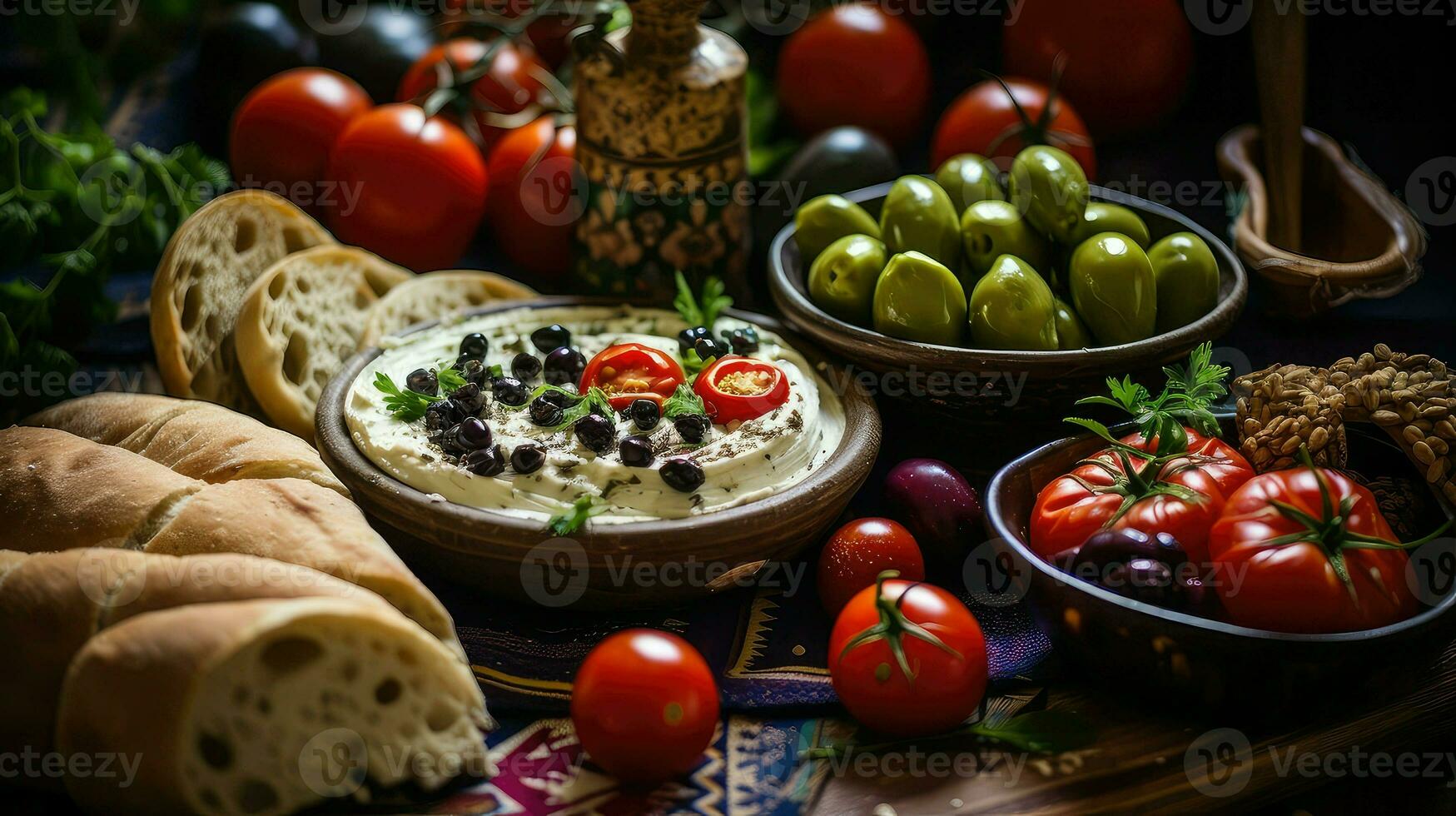 ai generato Lahmacun tradizionale tacchino cibo foto