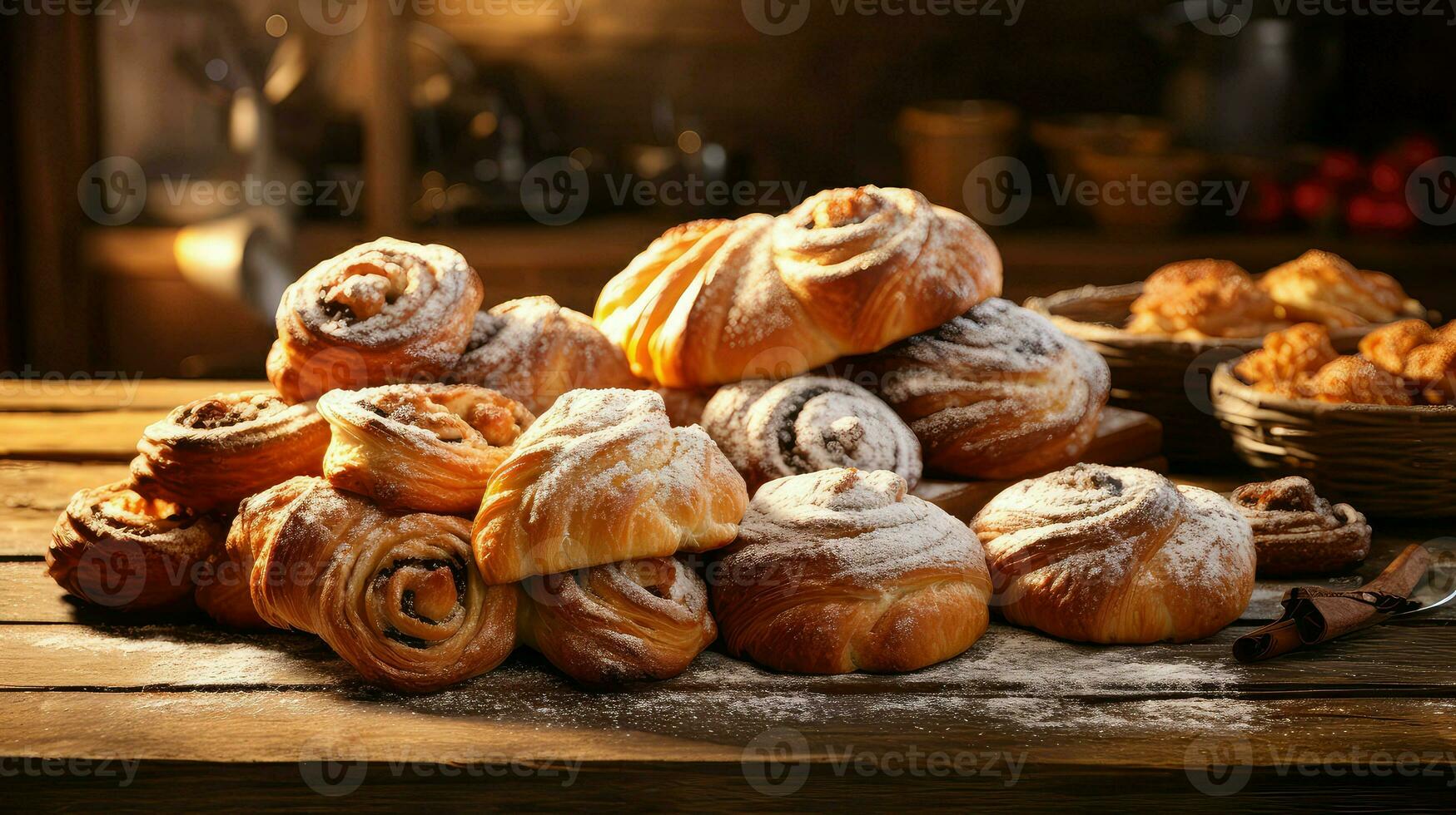 ai generato delizioso fresco dolce cibo foto