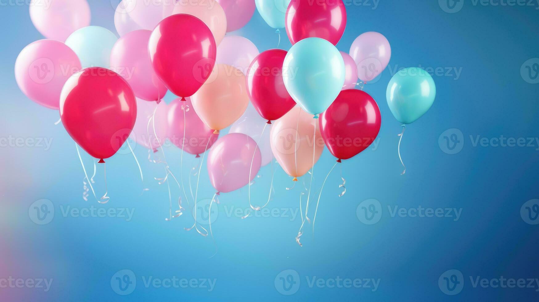 ai generato colorato palloncini sfondo a celebrazione, ai foto