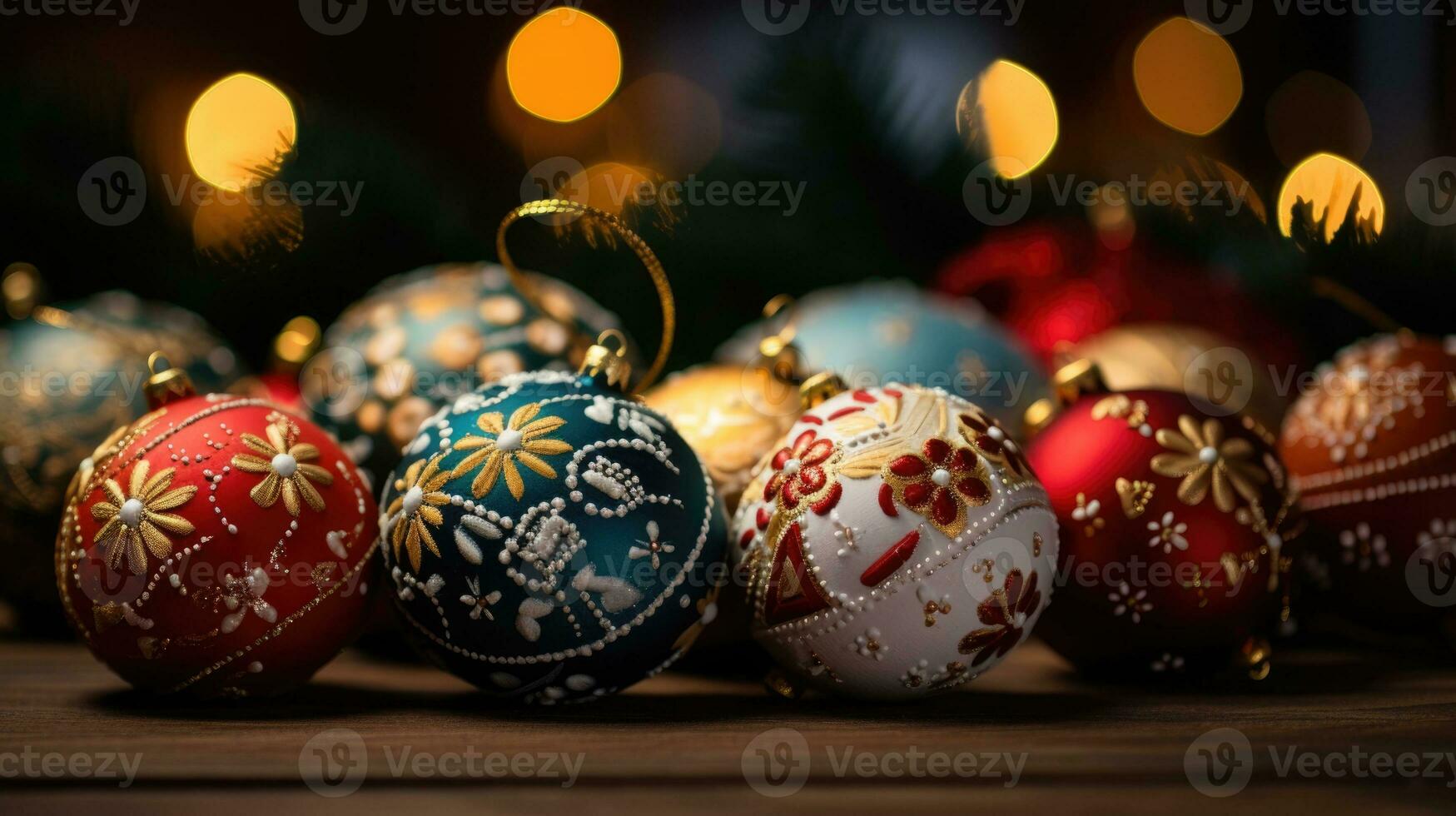 ai generato Natale ornamenti decorazione foto