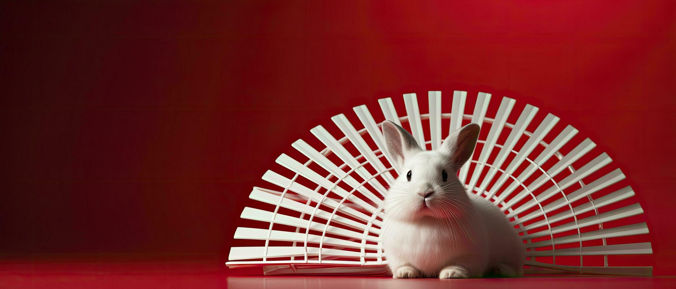 ai generato Cinese nuovo anno, anno di il coniglio Festival sfondo con copia spazio foto