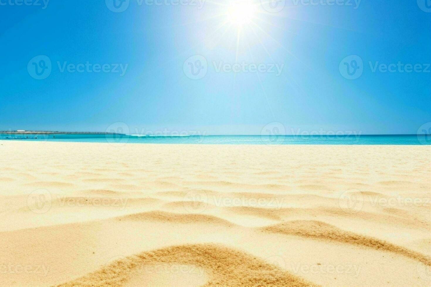 ai generato cielo e sabbia di il spiaggia. professionista foto