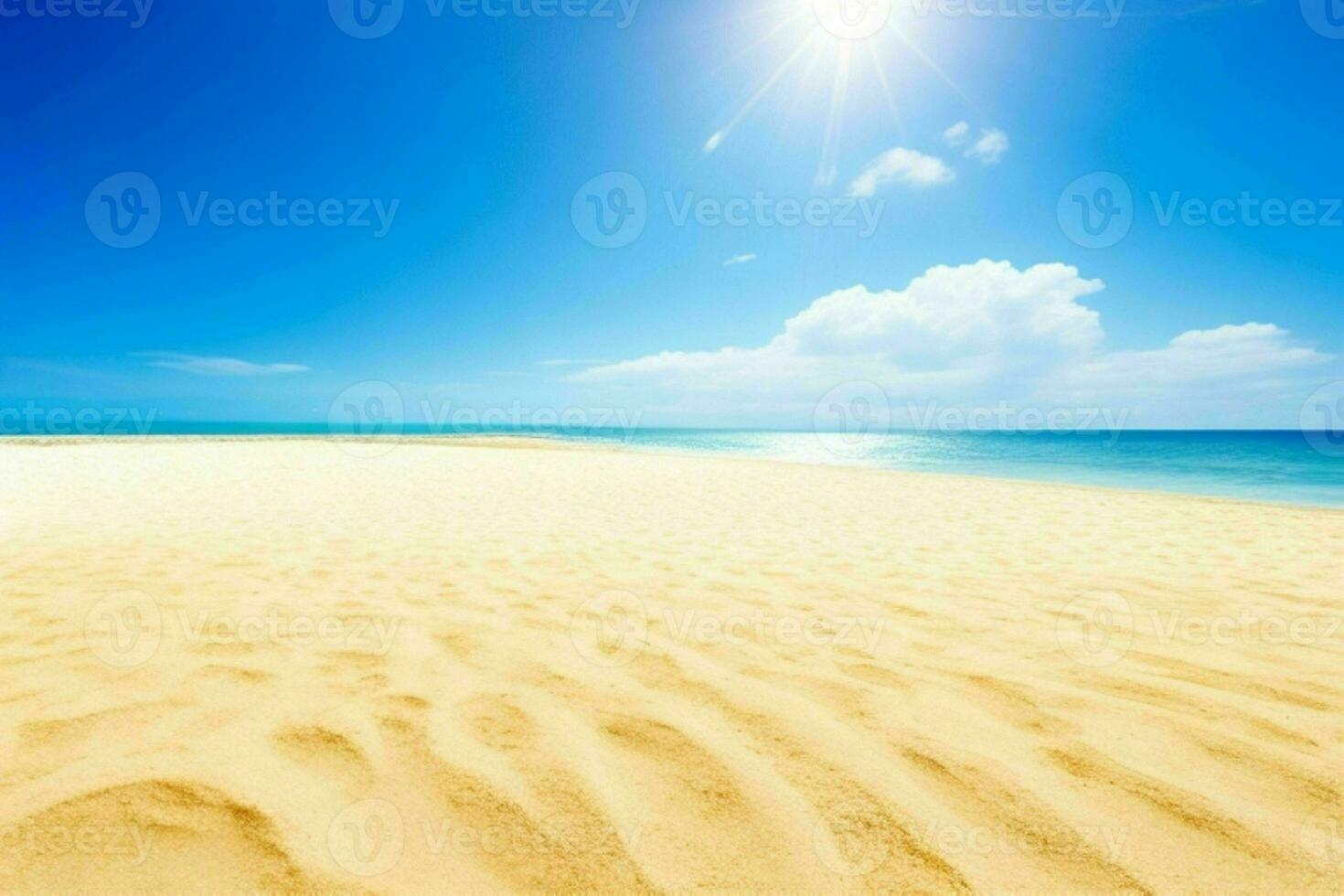 ai generato cielo e sabbia di il spiaggia. professionista foto