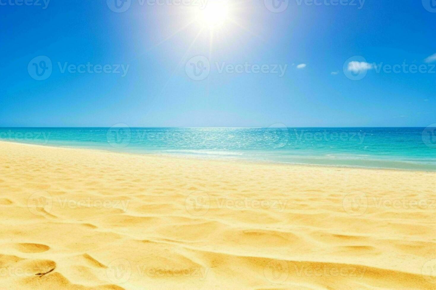 ai generato cielo e sabbia di il spiaggia. professionista foto