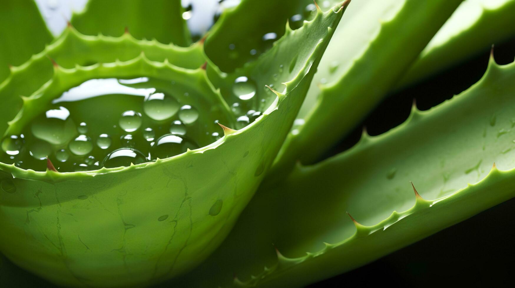 ai generato visualizzare il presentazione di il pianta aloe vera. generativo ai foto