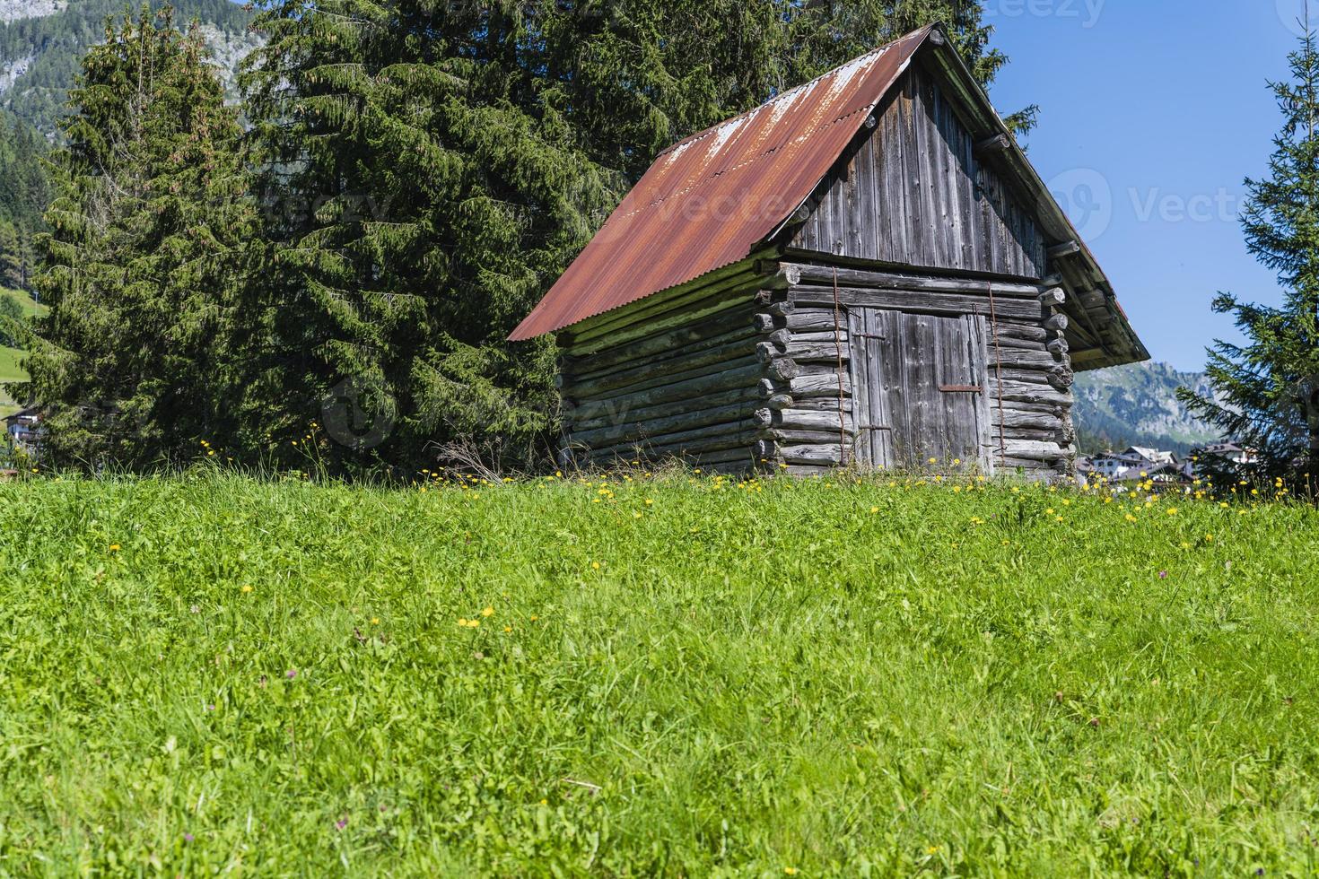 scorci del paese montano di sappada foto