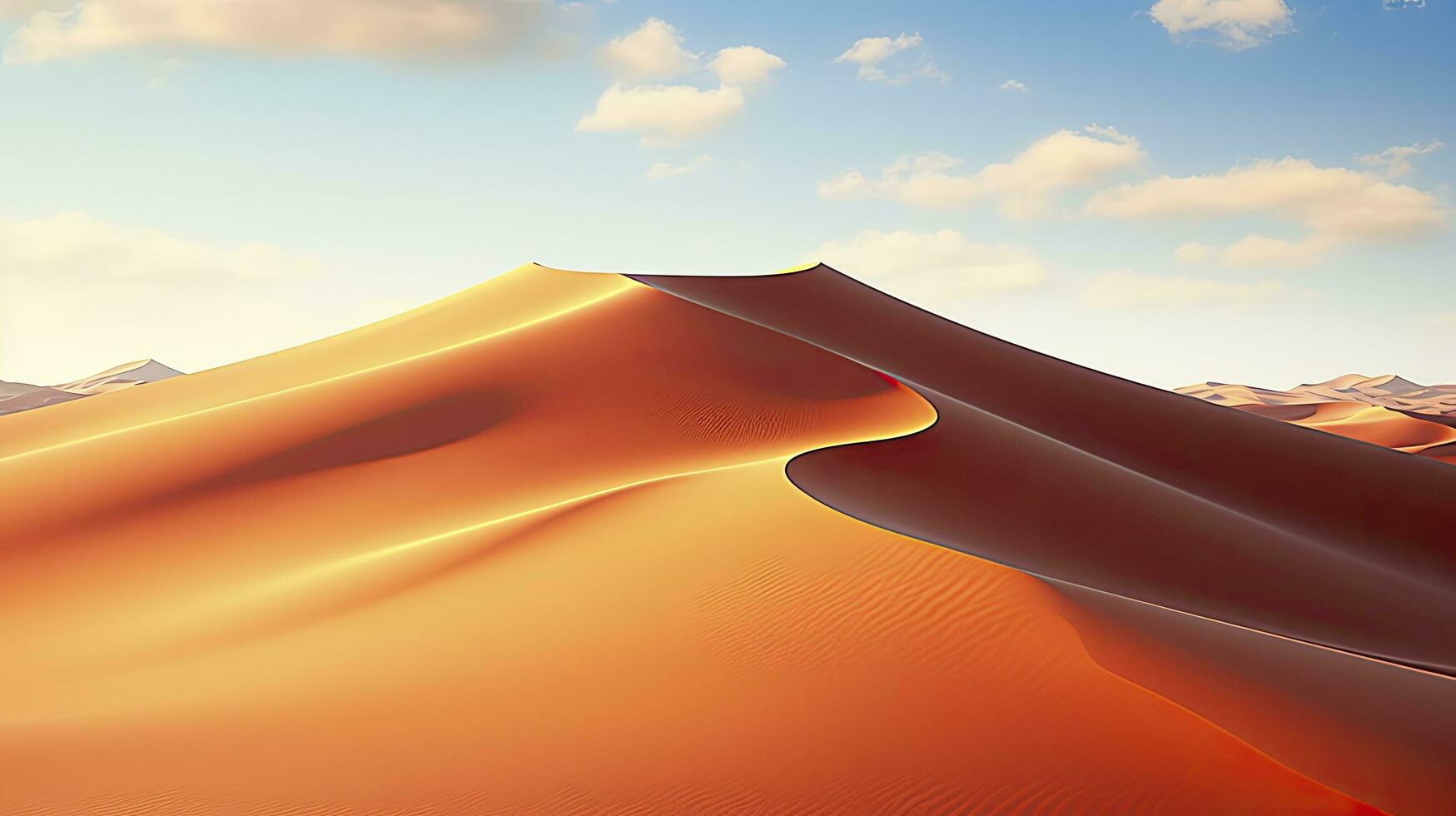 ai generato deserto con magico sabbie e dune come ispirazione per esotico avventure nel asciutto climi. ai generato. foto