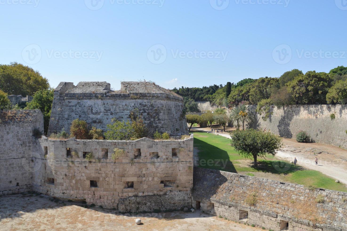 architettura della città vecchia di rodi in grecia foto