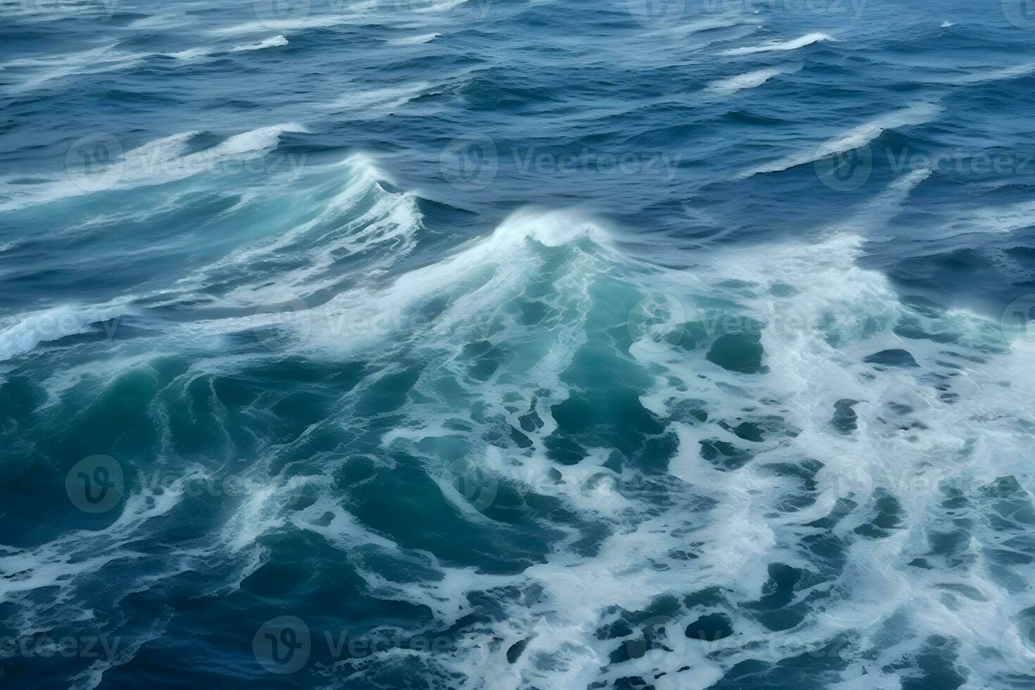 ai generato onde nel il oceano. neurale Rete ai generato foto