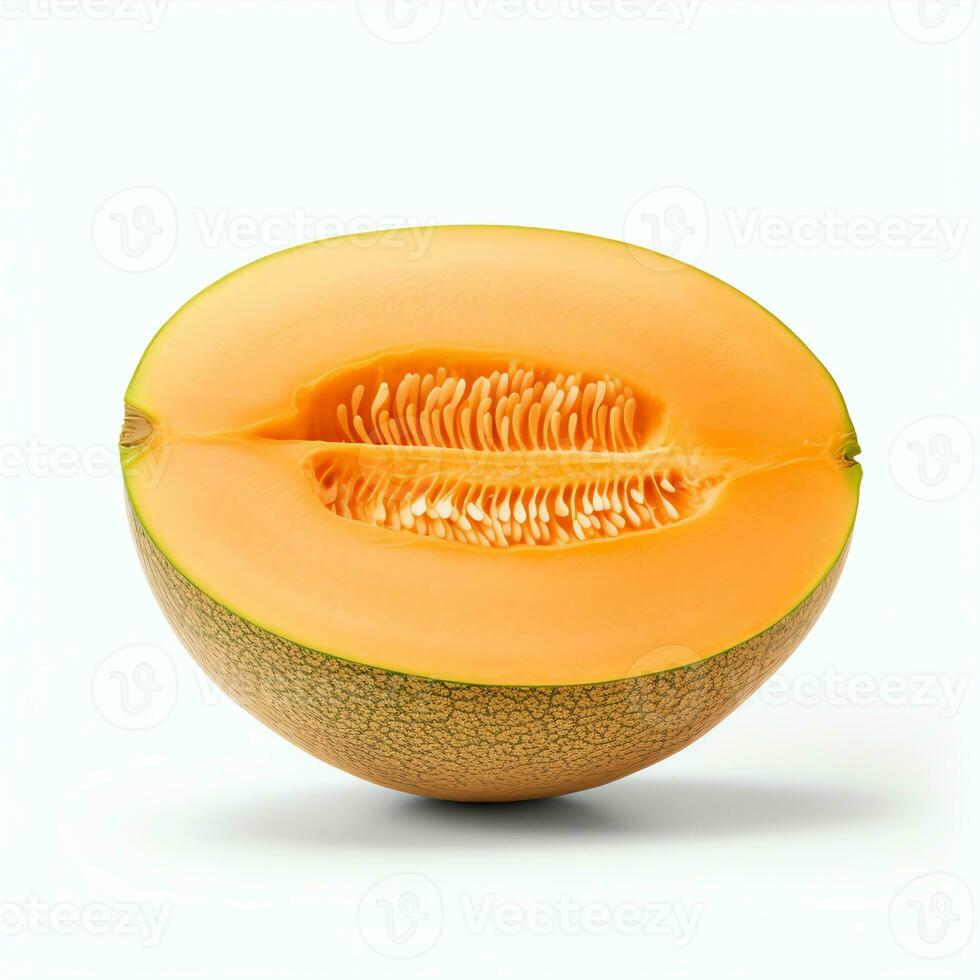 ai generato Cantalupo melone vero foto fotorealistico azione