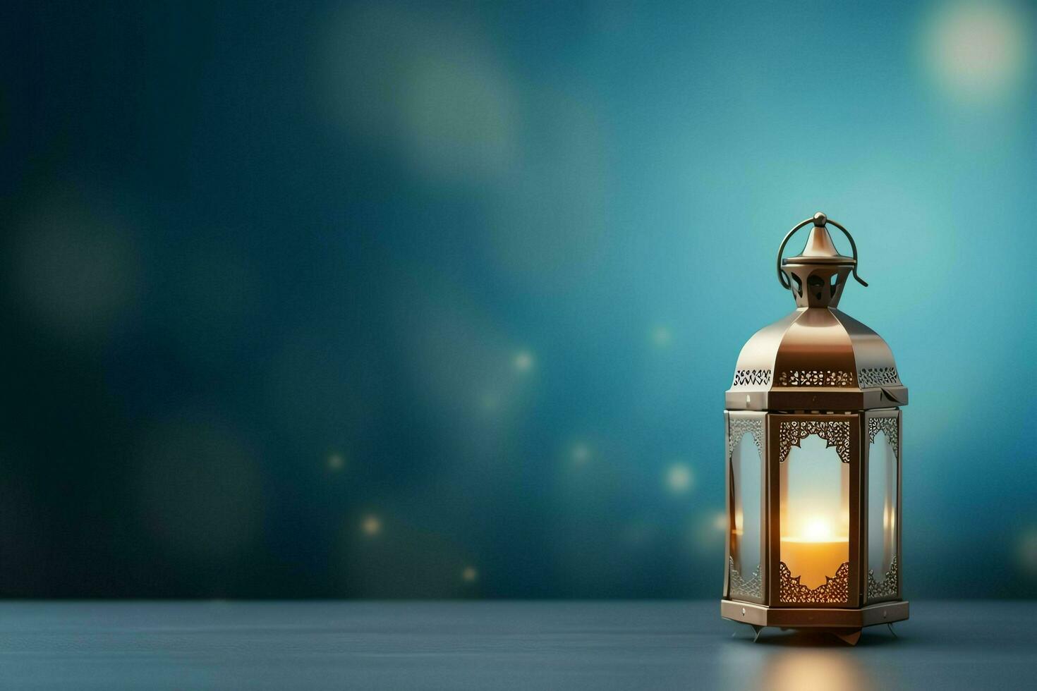 eid mubarak e Ramadan kareem saluti con islamico lanterna e moschea. eid al Fitr sfondo. eid al Fitr sfondo di finestra concetto di ai generato foto