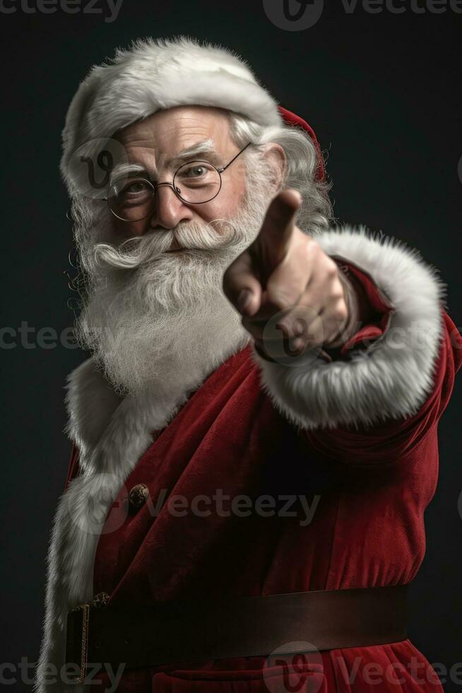 ai generato Santa Claus dando un' pollici su foto