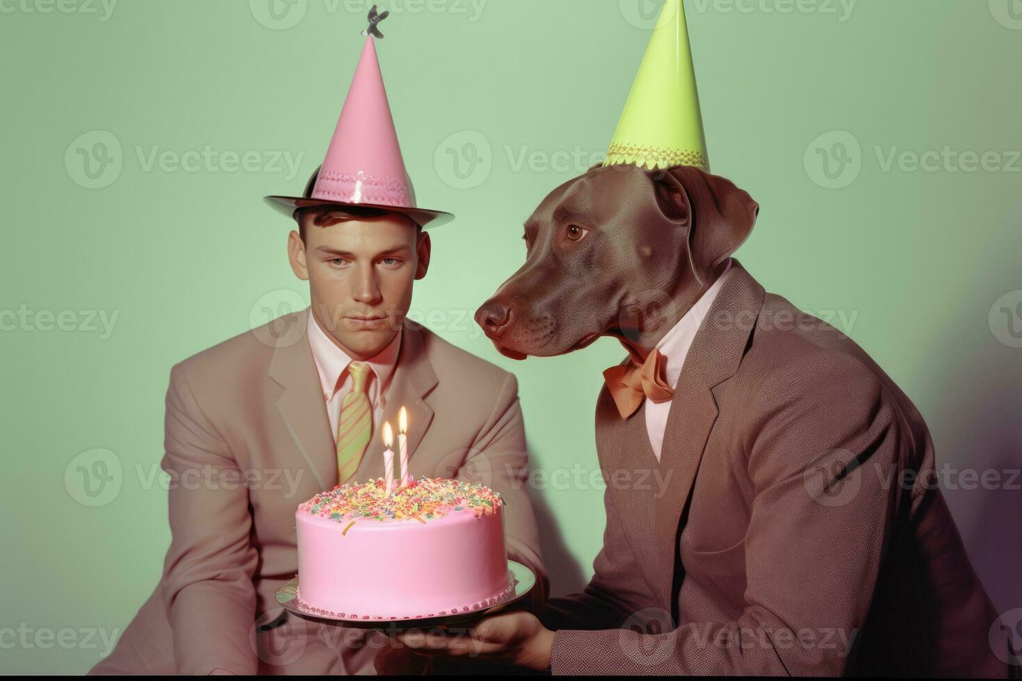 ai generato contento compleanno per voi, cane foto