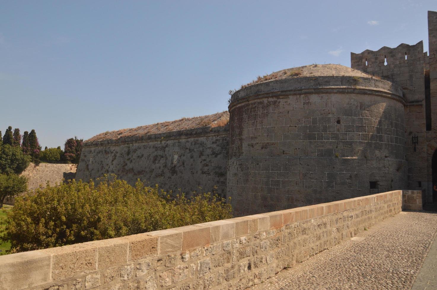 architettura della città vecchia di rodi in grecia foto