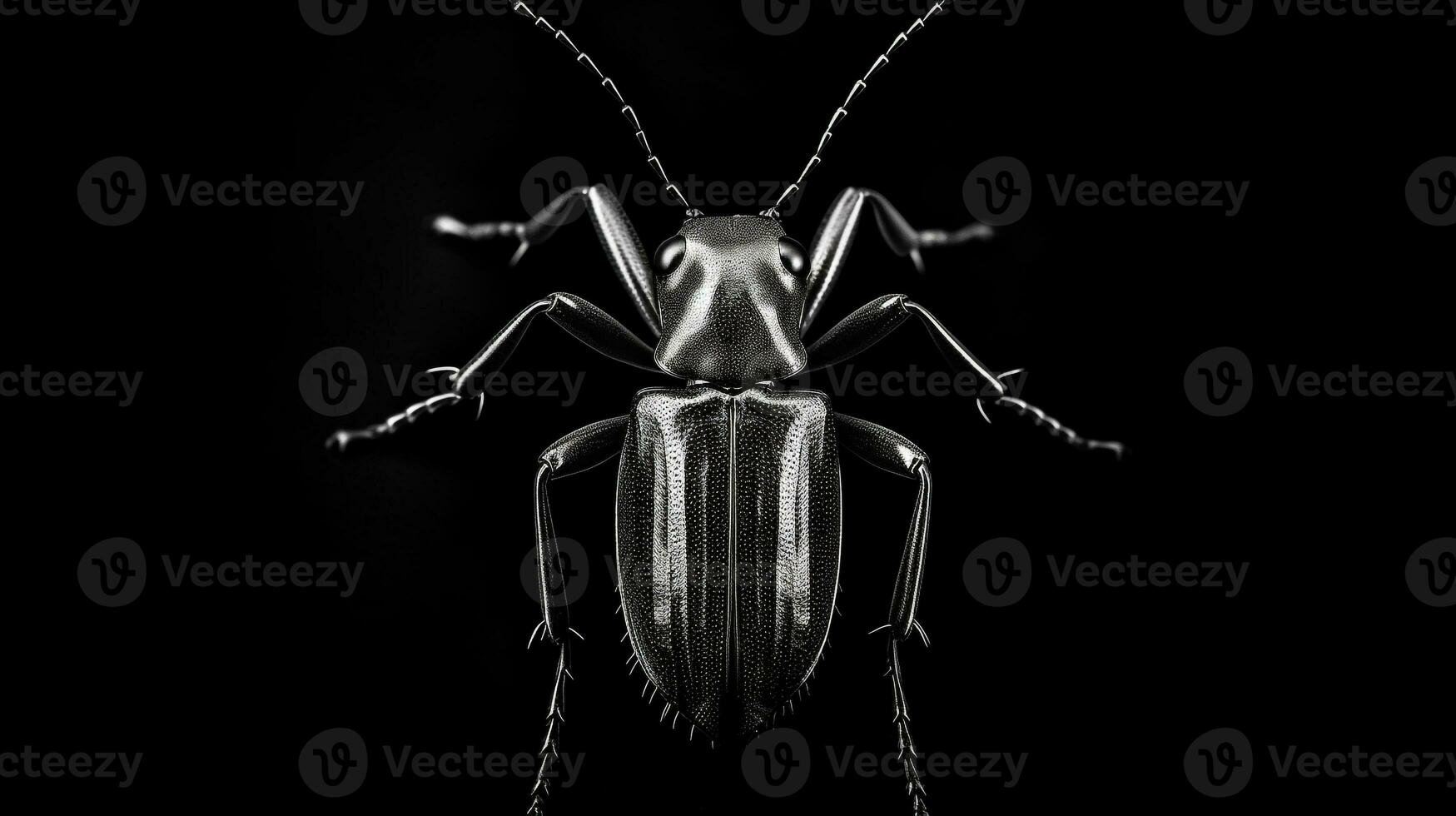 ai generato foto di dalle lunghe corna scarafaggio isolato su bianca sfondo. generativo ai