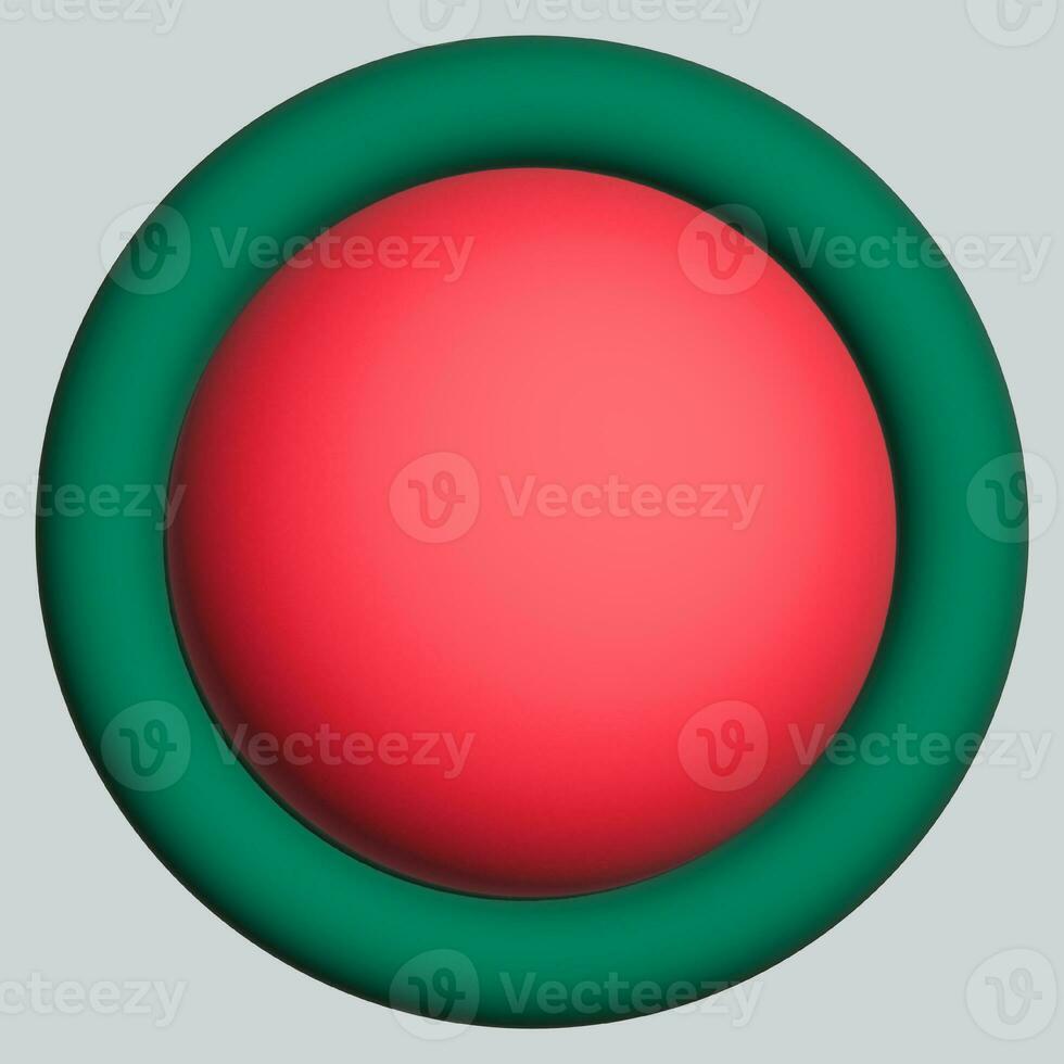 3d bandiera di bangladesh su cerchio foto