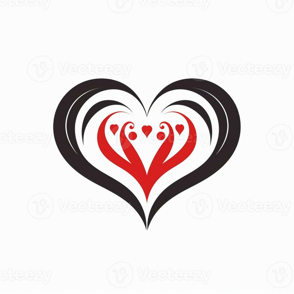ai generato Vintage ▾ logo di un' cuore. generativo ai foto
