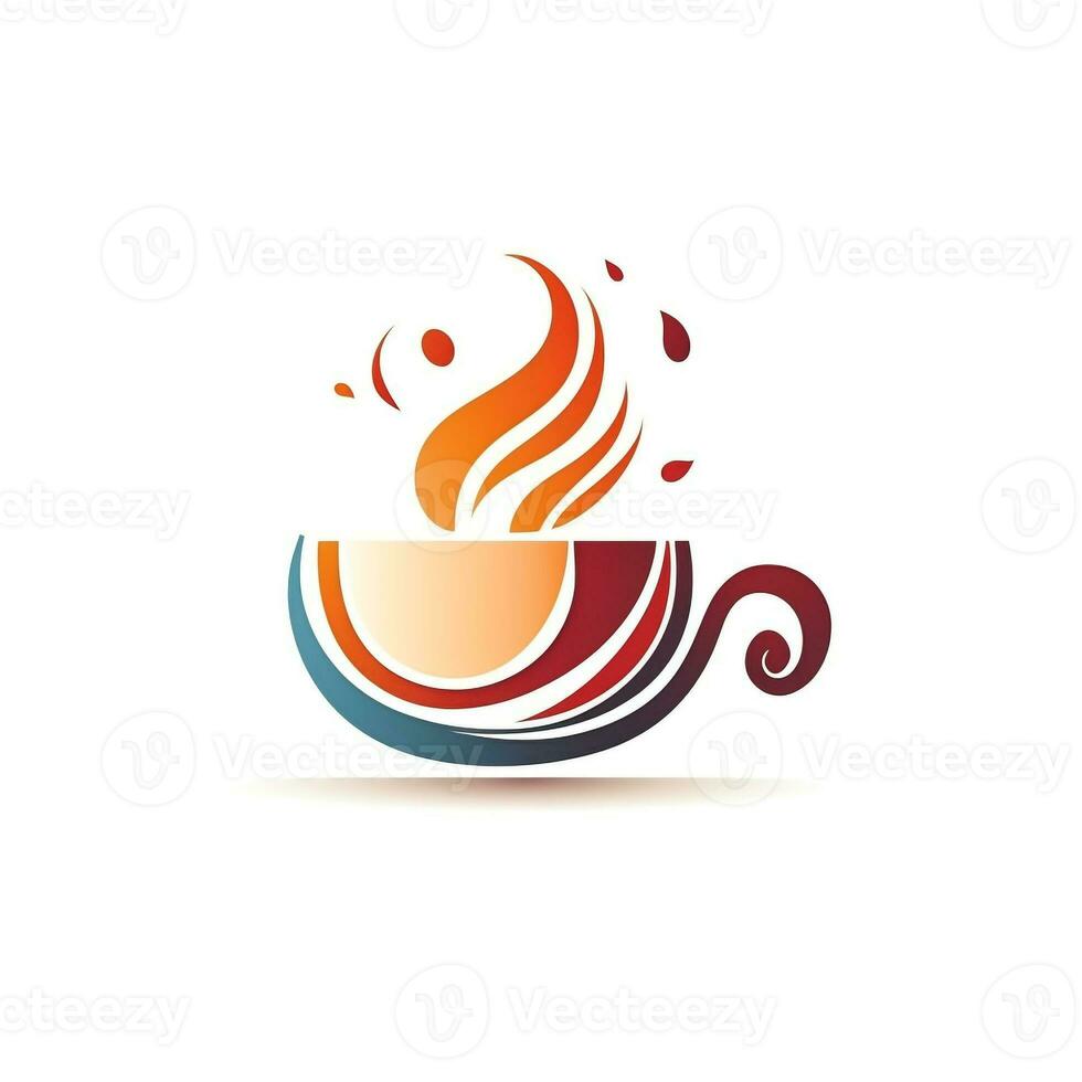 ai generato astratto logo di un' tazza di caffè. generativo ai foto