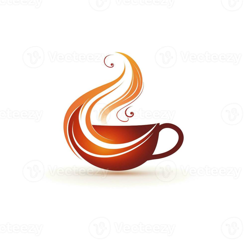 ai generato 3d logo di un' tazza di caffè. generativo ai foto