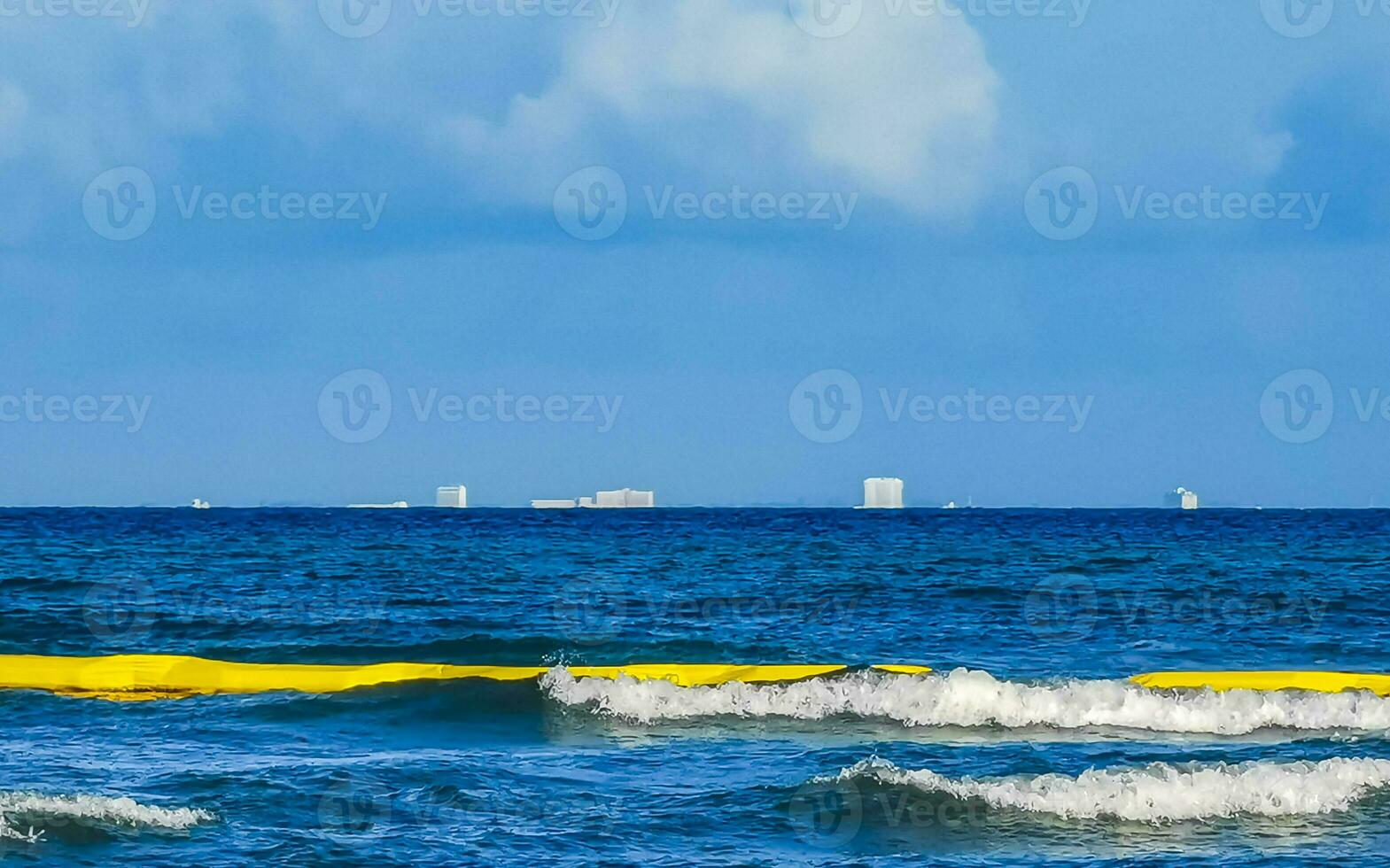 tropicale caraibico mare panorama Visualizza per cozumel isola paesaggio urbano Messico. foto