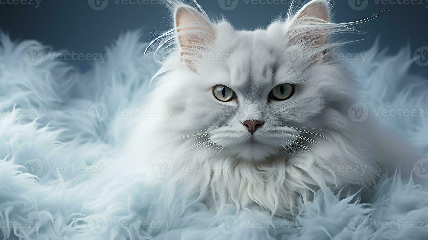 ai generato sorprendente angora gatto sfondo foto