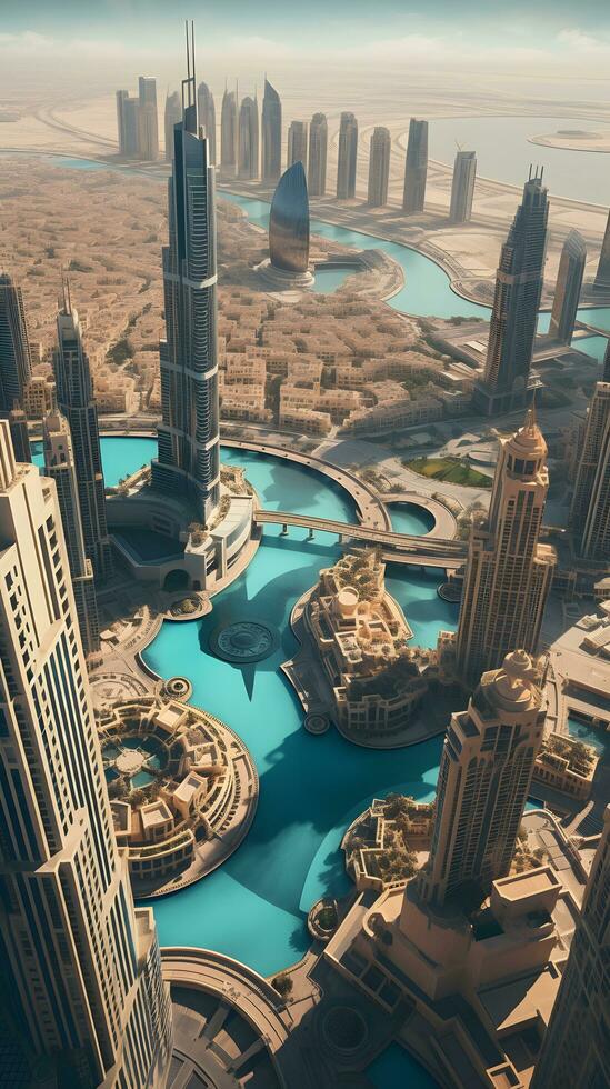 ai generato dubai, unito arabo Emirates foto