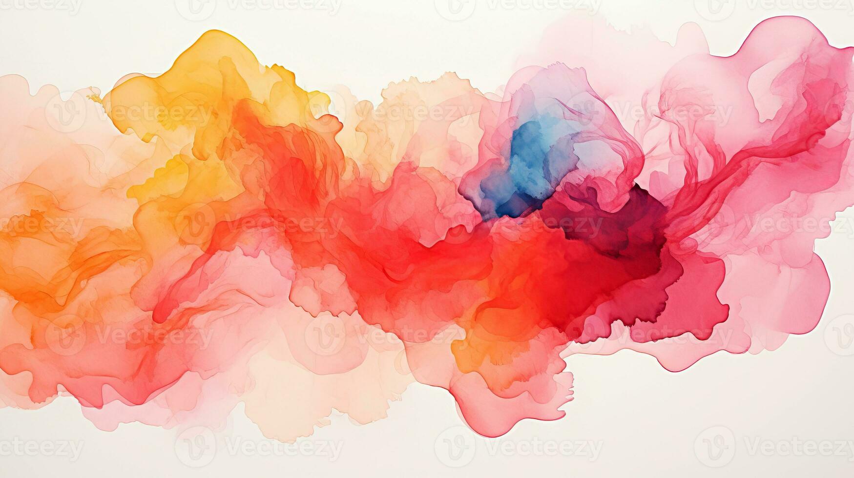 ai generato acquerello astratto colorato sfondo su bianca sfondo. foto