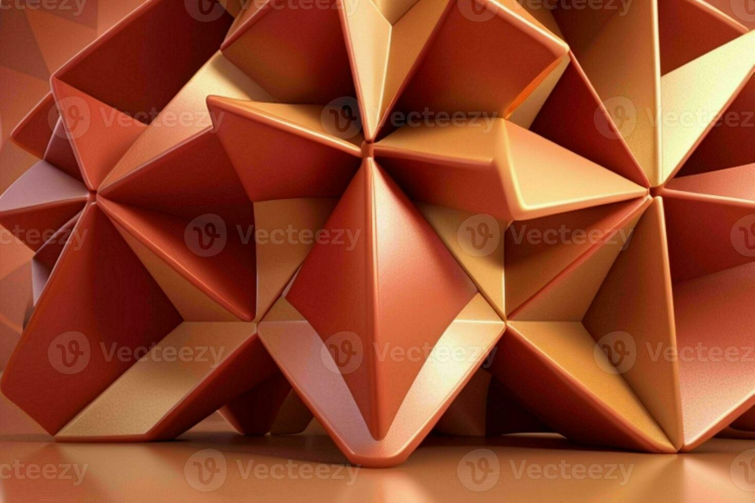 ai generato 3d interpretazione lusso rosso e d'oro astratto sfondo. professionista foto