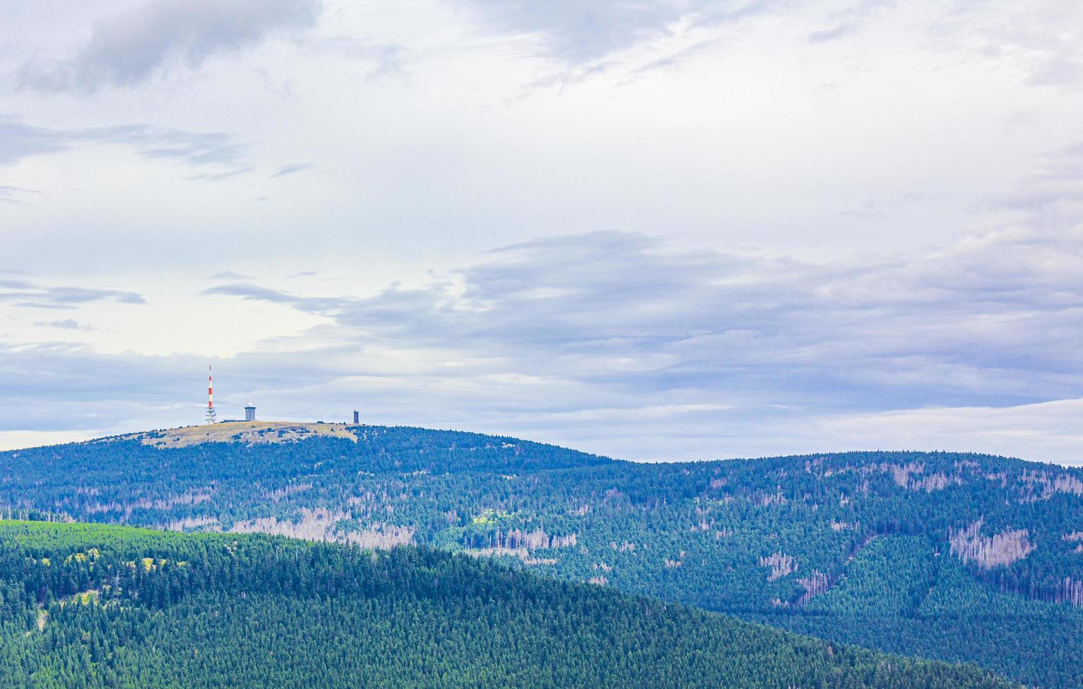 panorama panorama sulla cima del monte brocken harz germania foto
