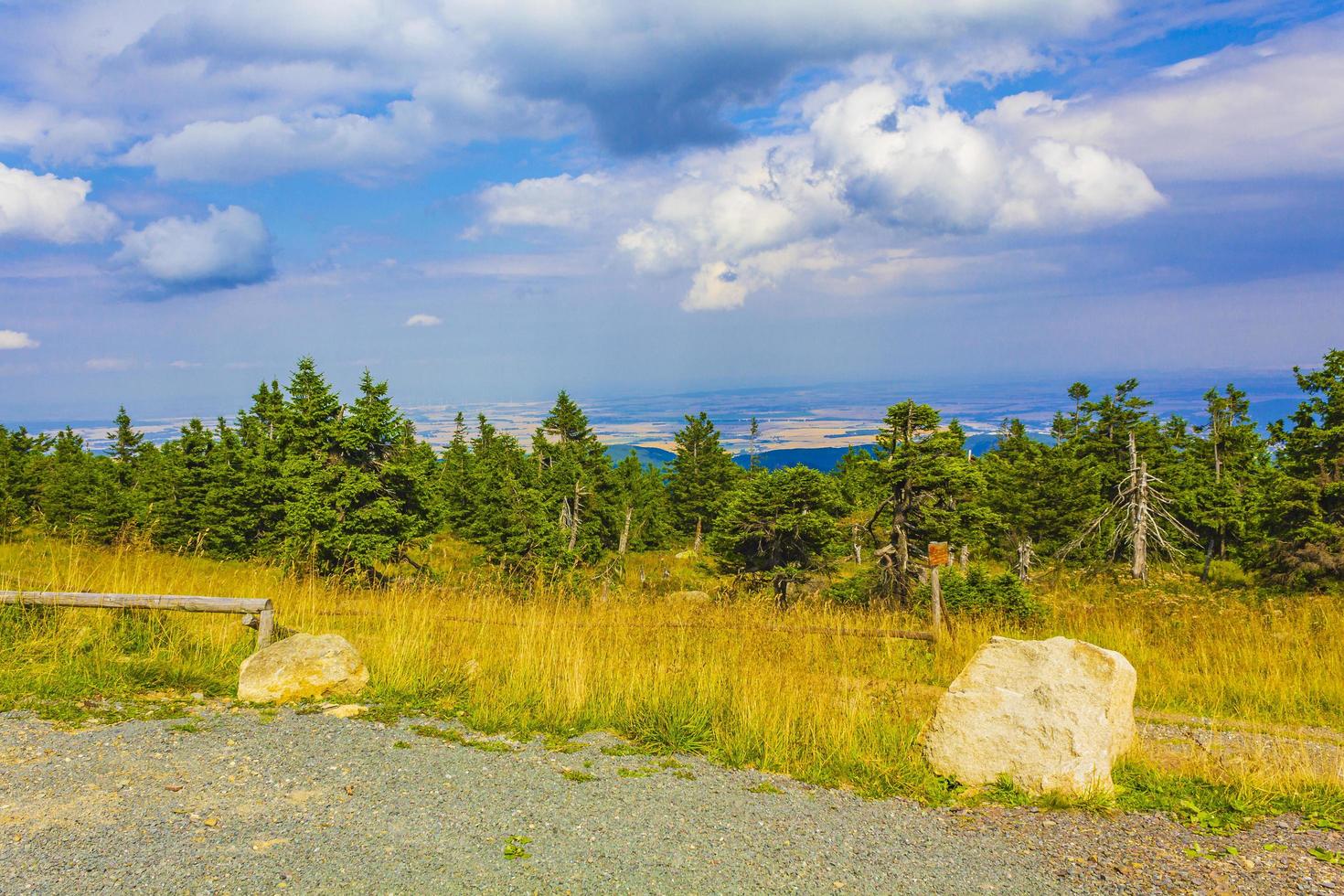 panorama panorama vista dalla cima del monte brocken harz germania foto