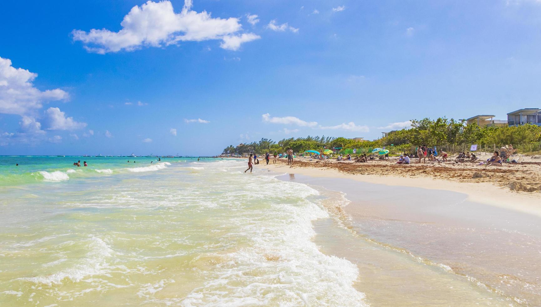 spiaggia tropicale messicana 88 punta esmeralda playa del carmen messico. foto