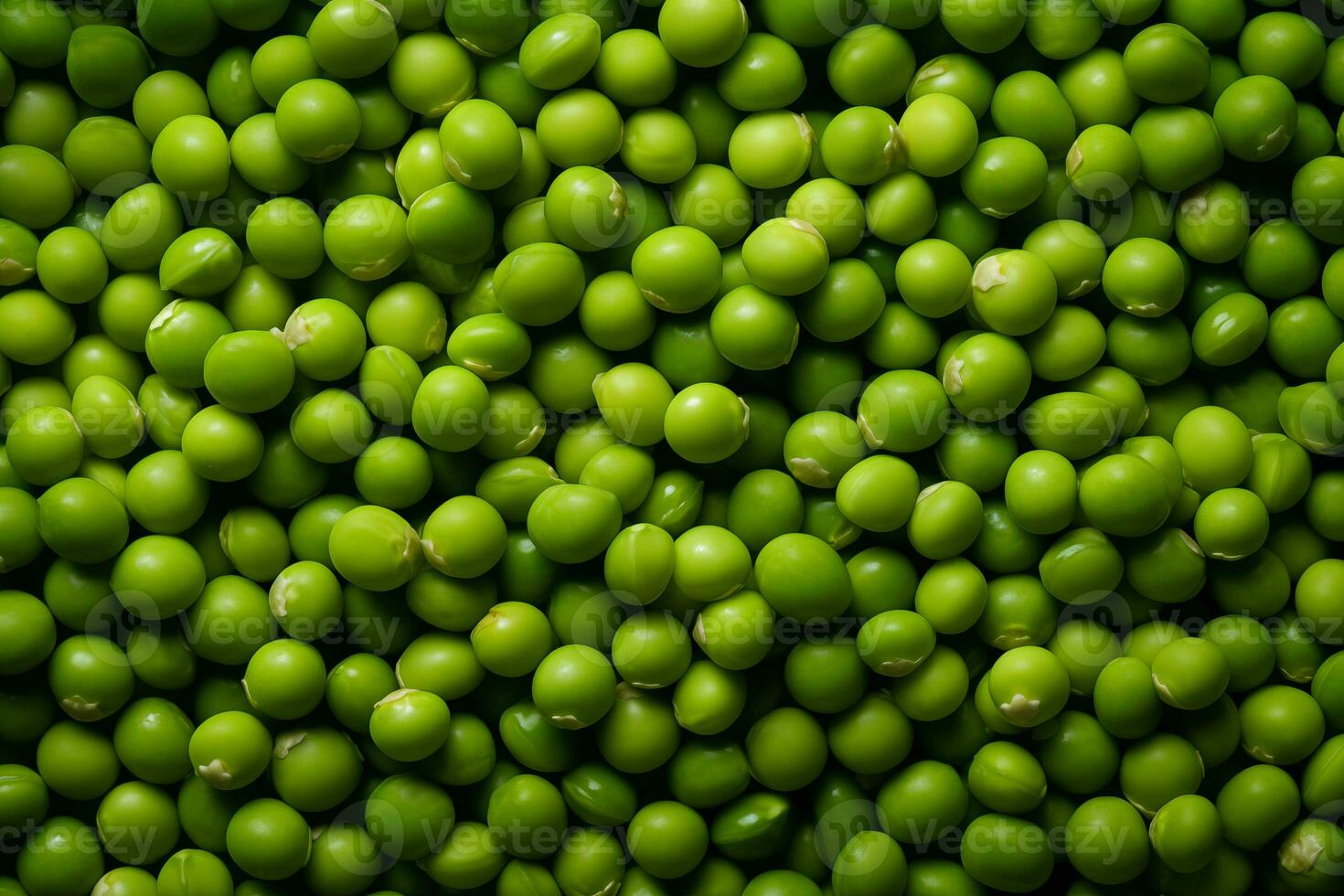 ai generato sfondo di il struttura di molti verde piselli ammucchiati insieme. foto