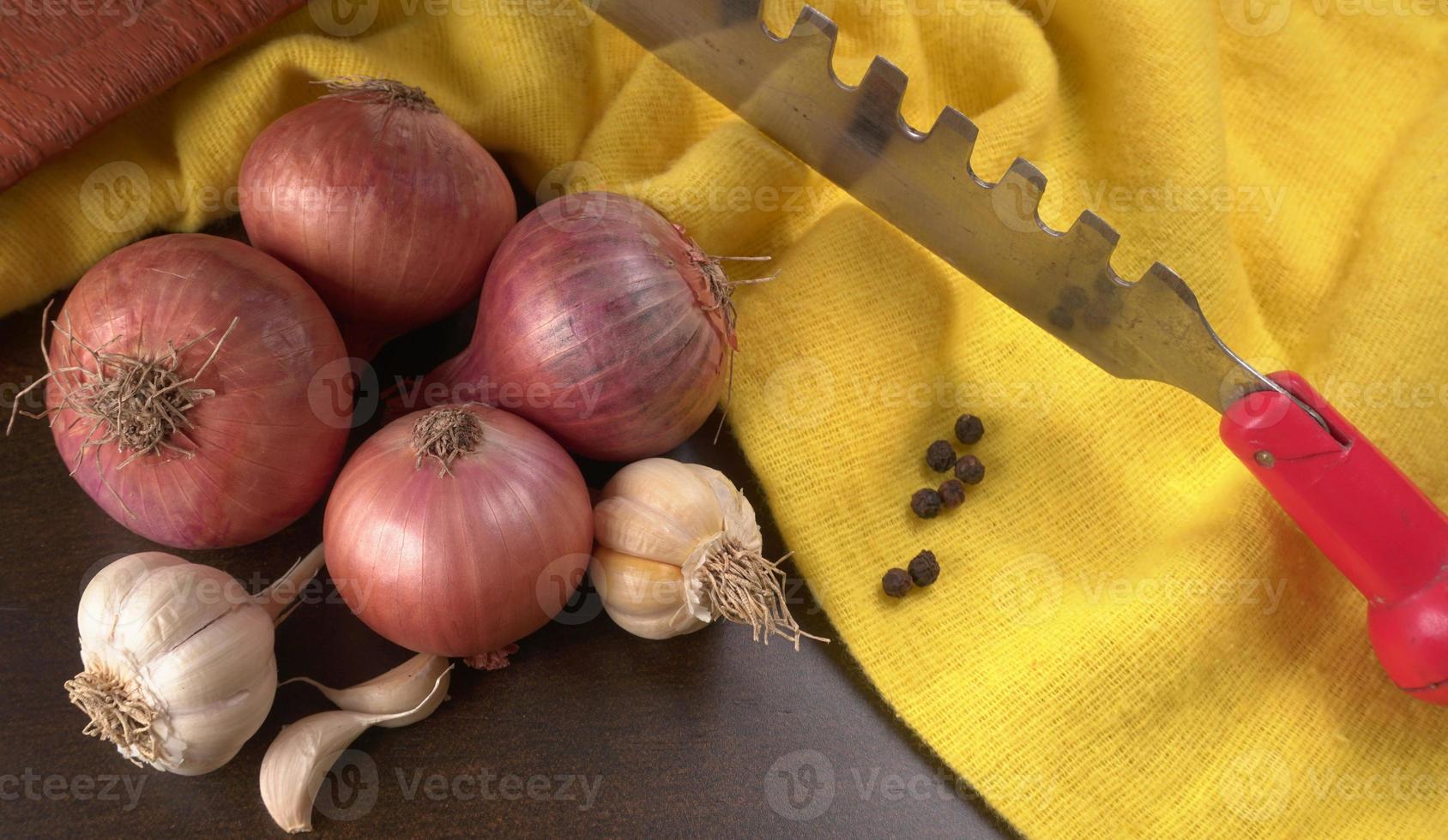 cipolle rosse fresche foto