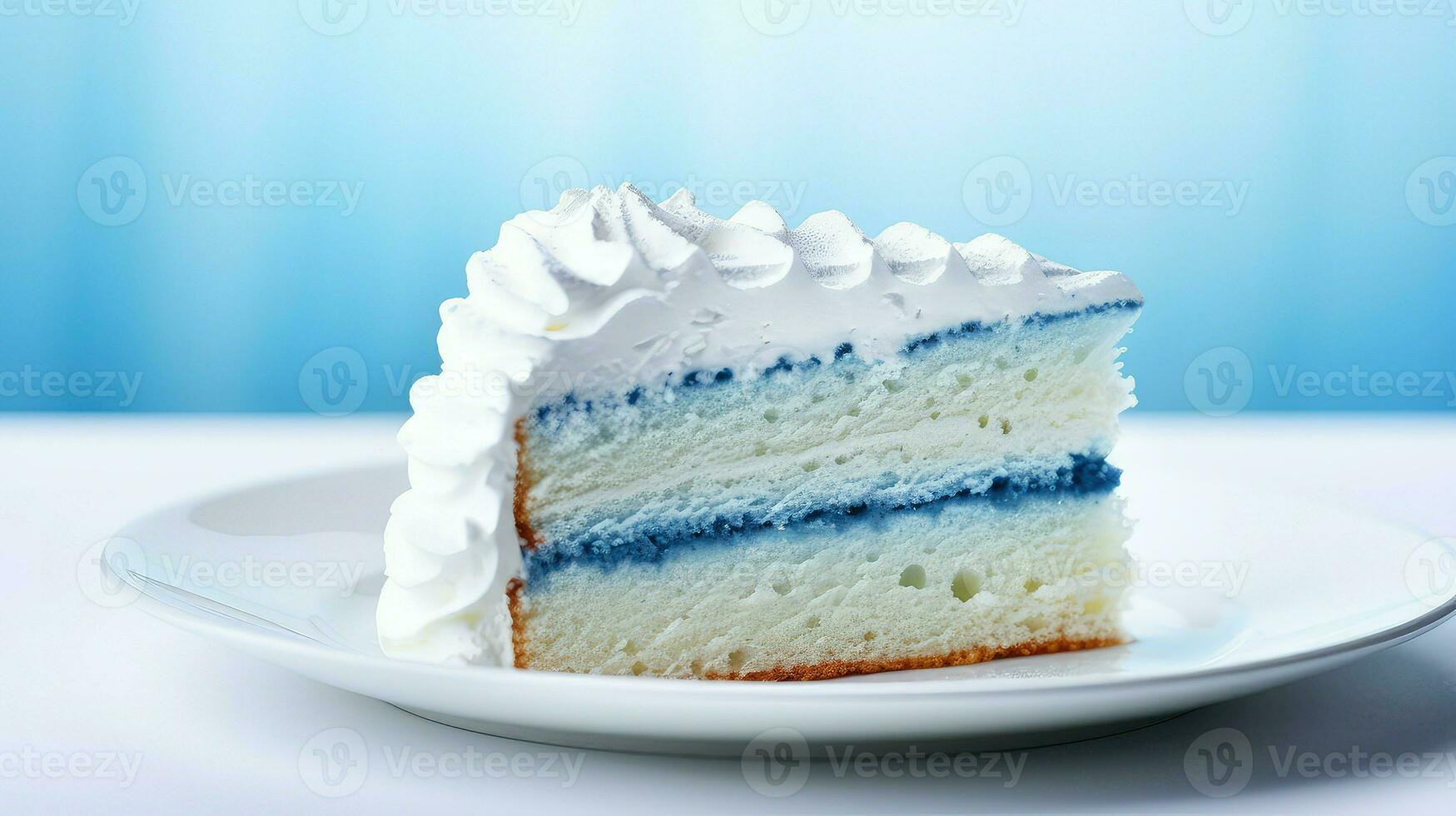 ai generato delizioso blu torta cibo foto